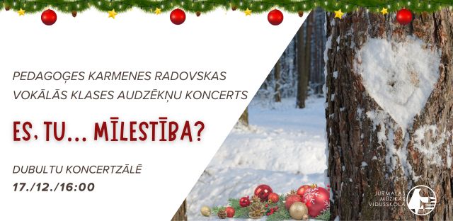 Pedagoģes Karmenes Radovskas audzēkņu koncerts 17. / 12. / 16:00